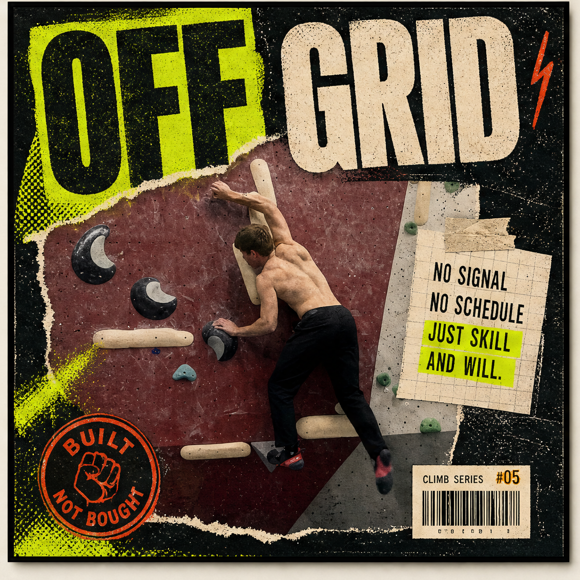 OFF GRID — climbing poster