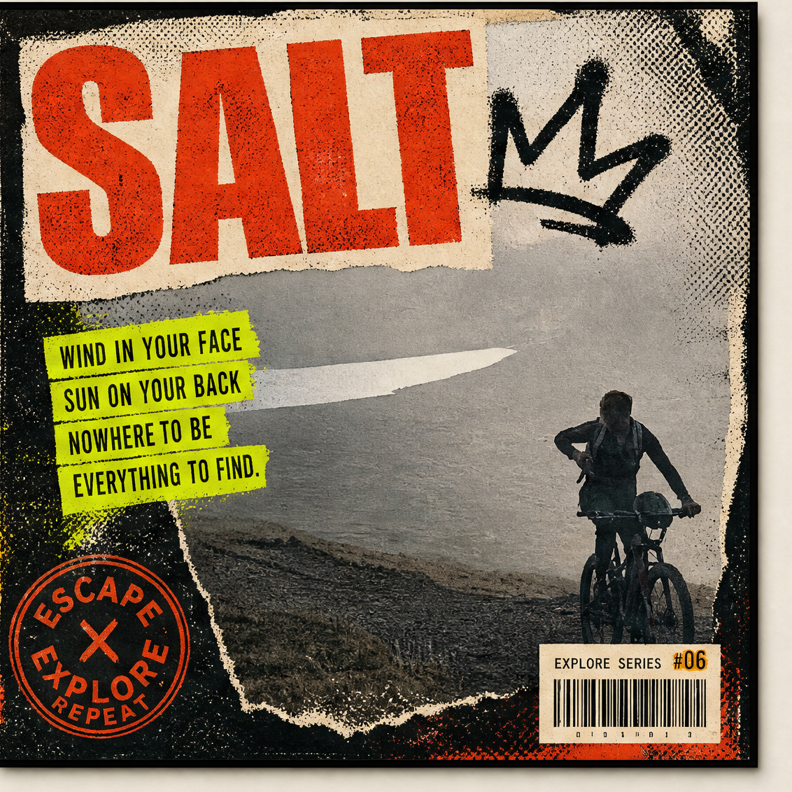 SALT — bike-in-fog poster