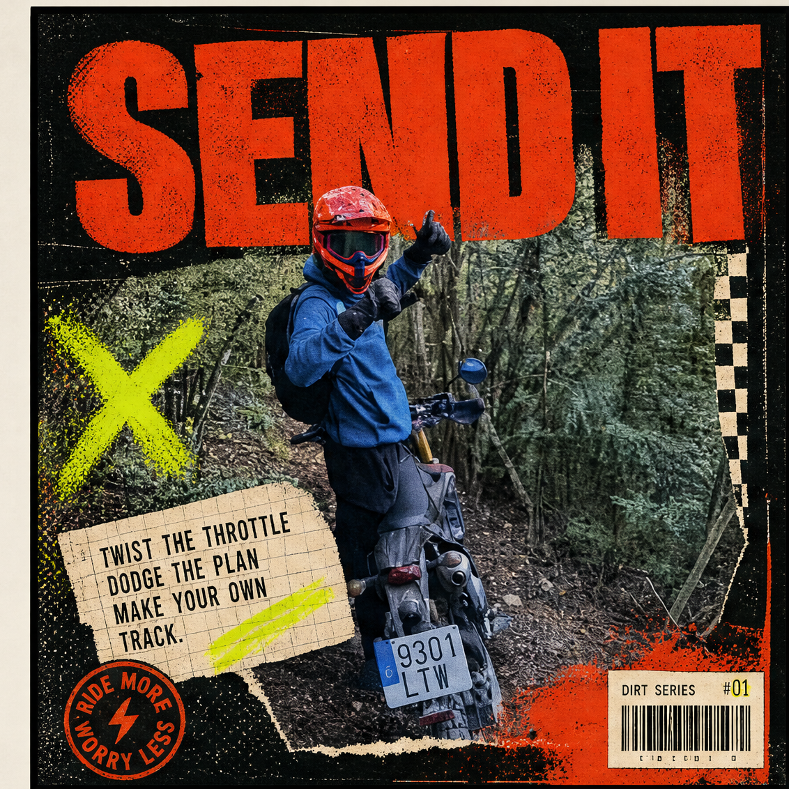 SEND IT — enduro moto poster